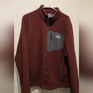 The North Face Men's Maroon and Gray Performance Jacket